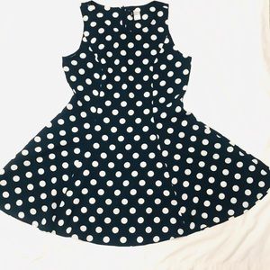 H&M Divided Navy Blue Polka dot mini dress 14
